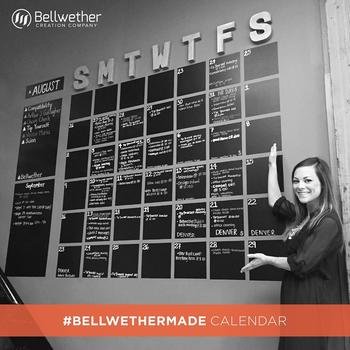 Bellwether Creation Company - The key to good process is keeping a great calendar. Our Project Manager, Sam unlocked her inner Etsy by creating a calendar that was built to show anything and everything that Bellwether needs to thrive