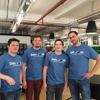 Dataloop.IO - The founding team in our first London office while doing the Microsoft Accelerator in February 2014