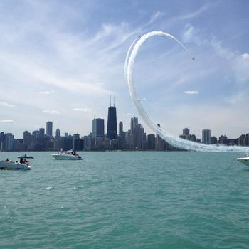 Investors Alley Corp. - The view from our chartered yacht for the Chicago Air & Water Show (company and top clients summer retreat)