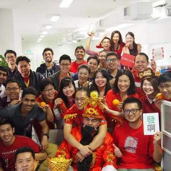 TITANSOFT PTE. LTD. - Celebrating Chinese New Year with our very own God of Wealth!