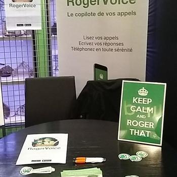 RogerVoice - Full-on branding at our conferences :-)