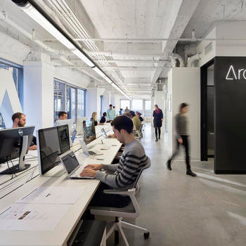 Architizer, Inc. - Our office is fully furnished with top-notch design by Allsteel products.