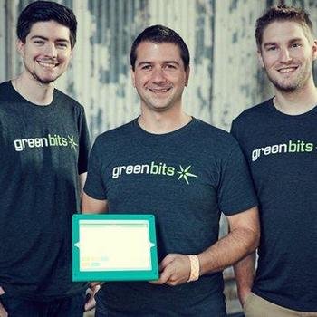 Green Bits - Founders after winning 1st runner up at TC Disrupt SF 2015