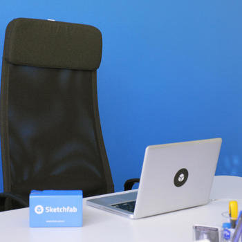 sketchfab - Blue and comfy working space
