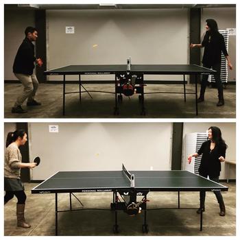 Practice - Friendly games of ping-pong in the office