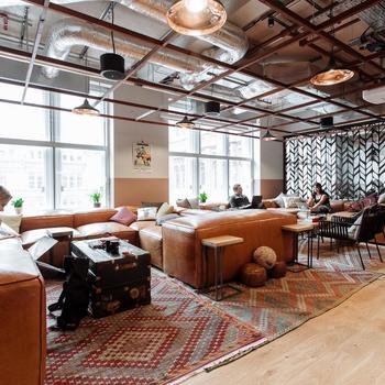 Moonfruit - We're part of WeWork, which gives us benefits like international work space access, and free beer in the office
