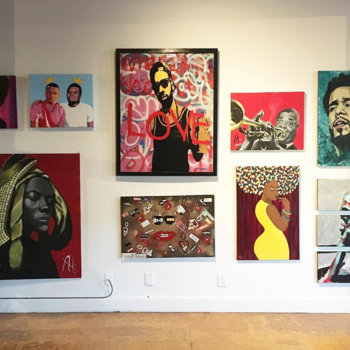 Blavity Inc. - Our wall of art by incredible Black artists