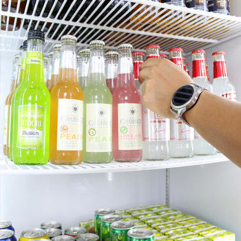GlamCorner - Thirsty? Our bar fridge is always full of refreshing drinks for our team, guests an interview candidates ;)