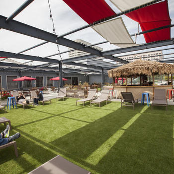 MyDomino - Rooftop patio overlooking with a lovely view of Lake Merritt