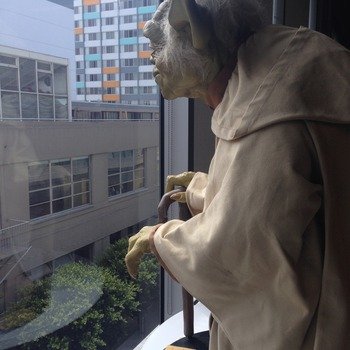 Kiva zip - We have a Yoda statue who travels around the office doing different things. No one knows who brought him. We're funny, mysterious, and nerdy.