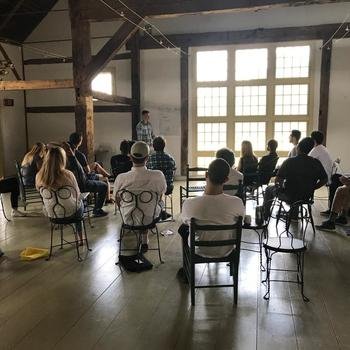 Knotch - A presentation at our team offsite at a farm upstate