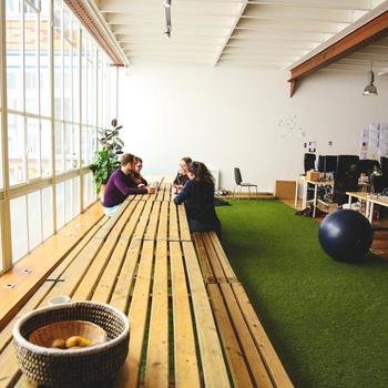 Augment - We love our offices, a huge open space with picnic tables where we share lunch, 3 conference rooms....