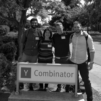 Cambridge Cancer Genomics - Founders Nirmesh, Evaline, John and Harry after their successful Y Combinator interview!