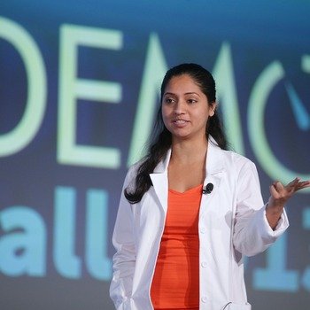 Seratis - Divya pitching at the DEMO conference in California, Fall 2013