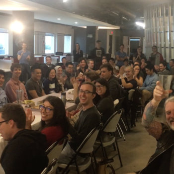Codesmith - Codesmith team and cohorts have family dinner together