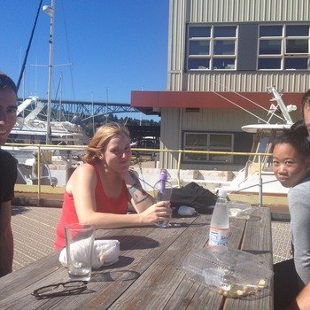 Haiku Deck - Lunch on the dock outside of our office on Lake Union in Fremont.