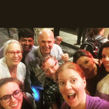 Alliancebernstein L.P. - Team building in Chicago at the An Event Apart conference (we highly recommend it!) and went to Second City. What a blast!! - l to r: Julia, Natalia, Shyamal, Racine, Donald, Amanda, Ariana and Donna