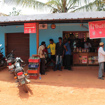 BuffaloGrid - One of our agent shops in Baluru, rural Karnataka.