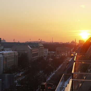 Paymentwall, Inc. - Sunset over our office in Berlin overlooking Unter den Linden & the Branderburg Gate.