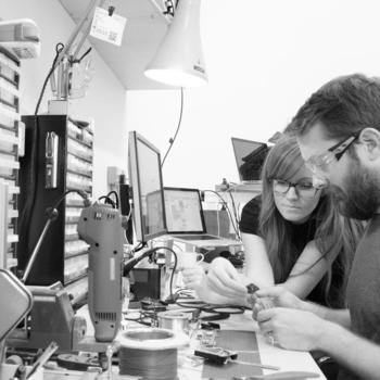 Ding Labs - The team getting stuck in to prototyping
