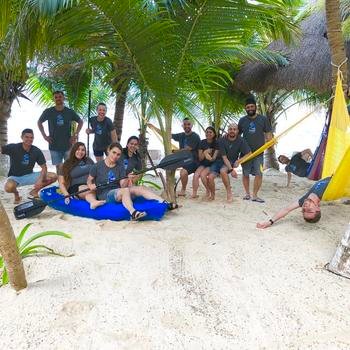 Dock - Team retreat in Mexico. Team building challenges on the beach!