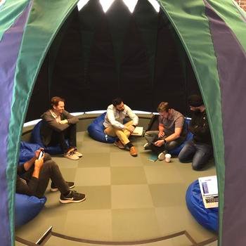 Dock - Brainstorming session in the think tent @ our San Francisco office.