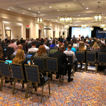 SecurityScorecard, Inc - Standing room only for our CEO Alex Yampolskiy's presentation on the need for security ratings at the 2018 Gartner Security and Risk Management Summit.