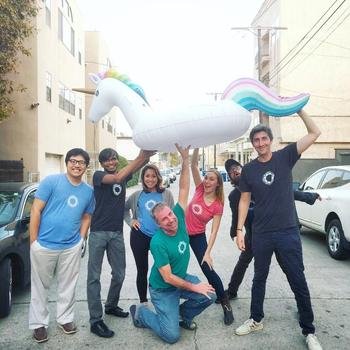 Gem - The unicorn floatie is our mascot!