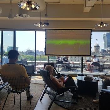 Thought&Function - Enjoying the World Cup and the free beer in the office at the end of the day.
