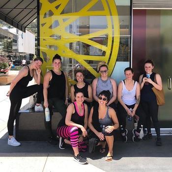 Tamara Mellon - Team posing after a #FitnessFriday session