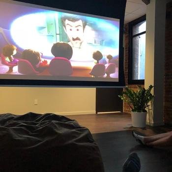LoungeBuddy - Movie night at the office