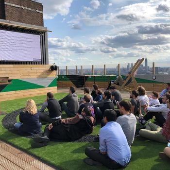 Quantexa - Our regular "Drink and Discover" sessions held on the roof!