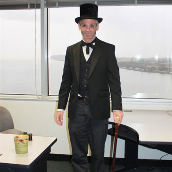 DynEd International, Inc. - SVP Engineering in his office dressed up for a client visit...;)