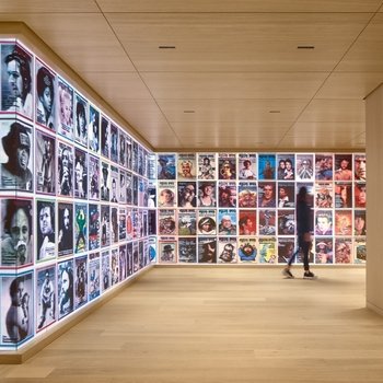 Penske Media Corporation - New York office interior - Rolling Stone video wall