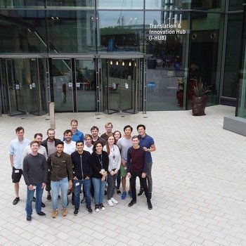 Mytos - Team photo from above - taken outside Mytos offices