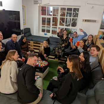NearSt - Team drinks and games at our office.