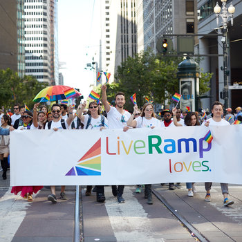 LiveRamp, Inc. - Pride Parade with LiveRamp Banner