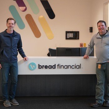 Bread Financial - Remodeled front lobby desk