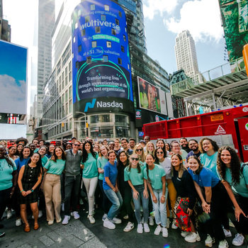 Multiverse - Our US Team in Times Square celebrating our Series D funding