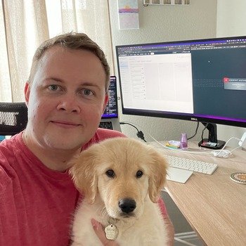 Cogility Software - Dmitri working from home with help! 