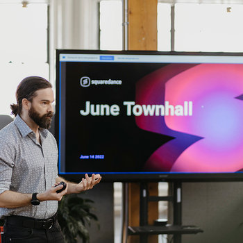 Jumbleberry - Coming together for our monthly Town Halls! (This is Steve, our CEO!)