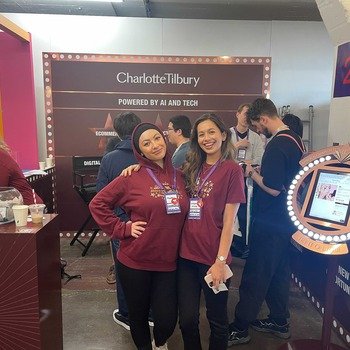 Charlotte Tilbury Limited - Some of the Engineering team greeting candidates at the Silicon Milk Roundabout 