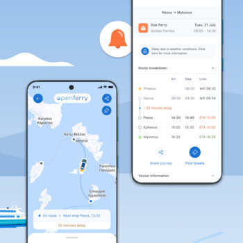 Droplet Tech - Our native ferry tracking page that tracks ferrys live and gives ETA