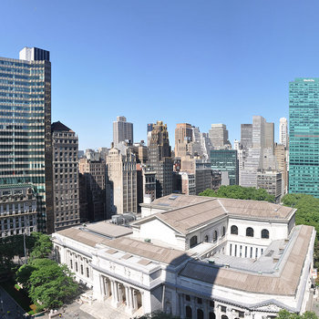 AetherWorks - The view from the AetherWorks office, located right at Bryant Park. Perfect for lunch outside in the park and convenient to all public transit.