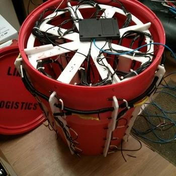 Lineage Logistics - We build our own instrumentation.  This is a strawberry drum with 150 temperature sensors.