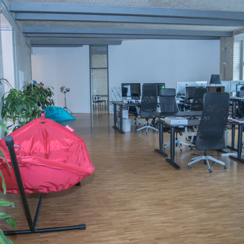 adjust Inc. - hammocks, height-adjustable tables, couches, phone boxes, bean bags, quite backyards atmosphere what else do you need to make yourself comfortable at work?