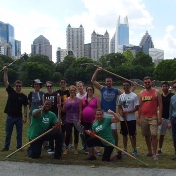 NCR - NCR employees give back to the community.  We participate in volunteering and team building activities around Midtown Atlanta.