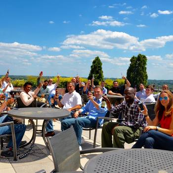 Steel Thread Software - Cheers! The team celebrating a very successful Quarter 2!