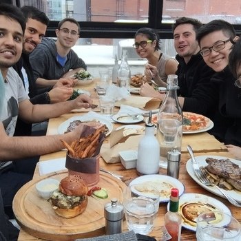 PumpUp - Enjoying a delicious meal at our weekly team lunch.