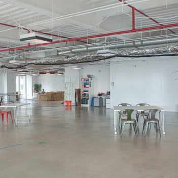 rhubarb - Open plan space with whiteboard walls everywhere